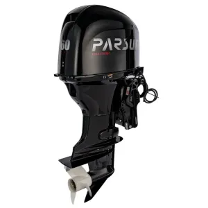Pasun Engine 4-Stroke 60HP Long (20") Black side view